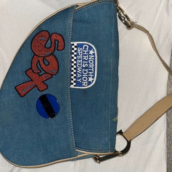 Christian Dior jean saddle bag with strap - Picture 3 of 4